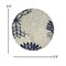 Homeroots 5 ft. Round Ivory & Navy Indoor & Outdoor Area Rug 384834 - alternate 4